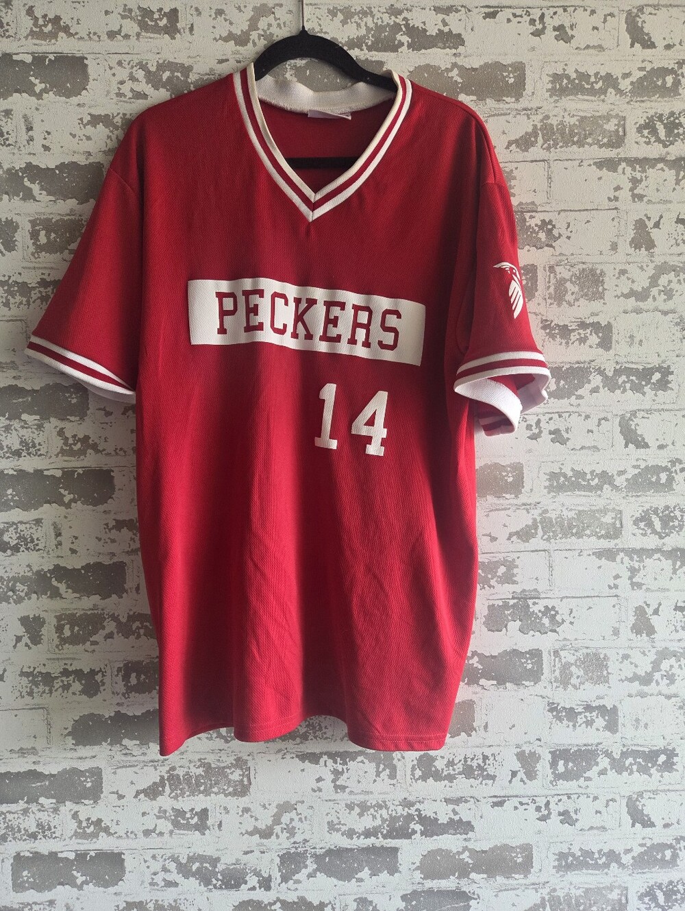 Vintage Teamwork Red Peckers #14 Athletic Jersey